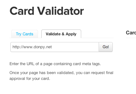 Card Validator | Twitter Developers 2